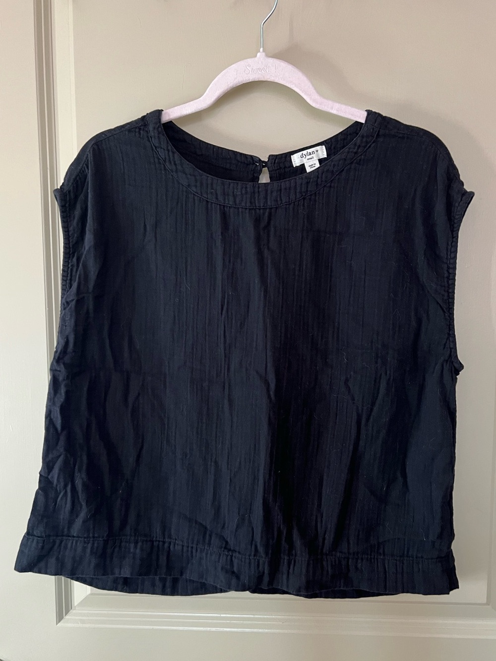 dylan Black Gauze Tee